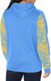 Zubaz NFL Men's Los Angeles Chargers Team Color with Zebra Accents Pullover Hoodie