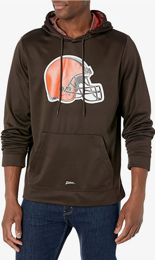 Zubaz NFL Men's Cleveland Browns Solid Team Hoodie With Camo Lined Hoo –  Fanletic