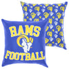 FOCO NFL Los Angeles Rams 2 Pack Couch Throw Pillow Covers, 18 x 18