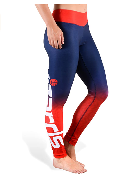 KLEW NBA Women's Washington Wizards Gradient Print Leggings