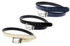 Stacy Adams Mens 6-203 Smooth Grain Leather Belt with Croco Embossed Center Detail, Multiple Colors