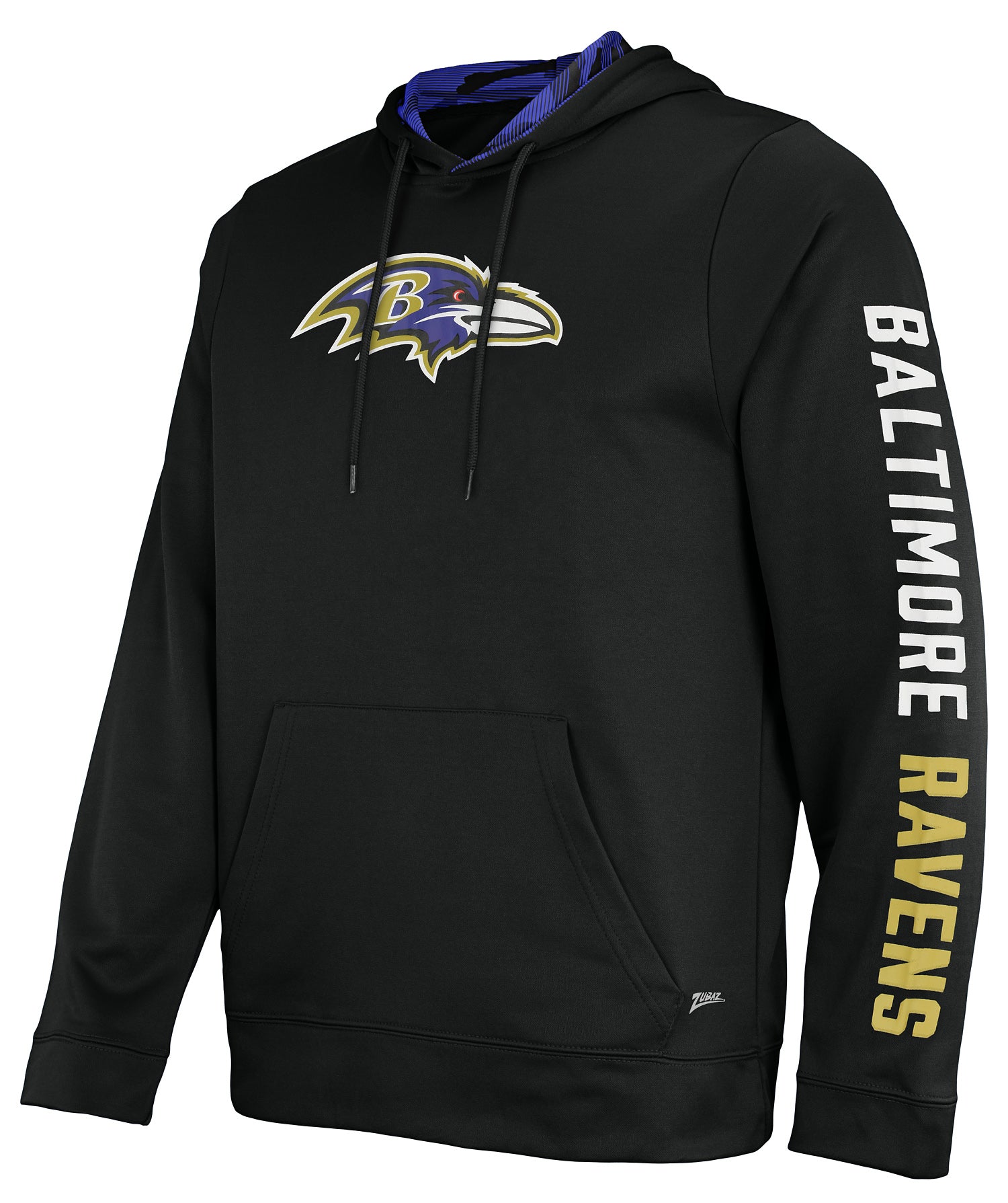 Zubaz NFL Men's Baltimore Ravens Team Color Camo Back Panel Hoodie –  Fanletic