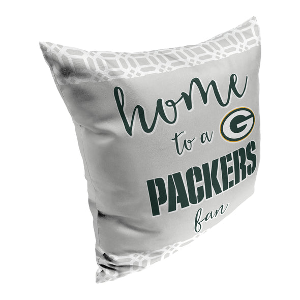 Northwest NFL Green Bay Packers Sweet Home Fan 2 Piece Throw Pillow Cover, 18x18