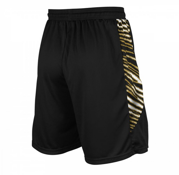 Zubaz NFL Men's New Orleans Saints Team Logo Active Zebra Shorts