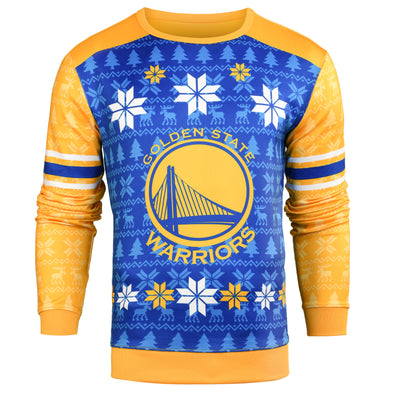Forever Collectibles NBA Men's Golden State Warriors Printed Ugly Sweater