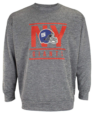 Zubaz NFL New York Giants Men's Lightweight French Terry Crew Neck Sweatshirt