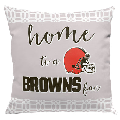 Northwest NFL Cleveland Browns Sweet Home Fan 2 Piece Throw Pillow Cover, 18x18