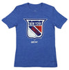 CCM NHL Youth New York Rangers Short Sleeve Triblend Retro Logo Tee, Blue