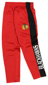 Outerstuff NHL Youth Boys (8-20) Chicago Blackhawks Side Stripe Slim Fit Performance Pant