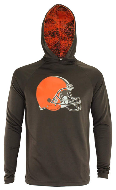 Zubaz NFL Cleveland Browns Men's Lightweight  French Terry Hoodie