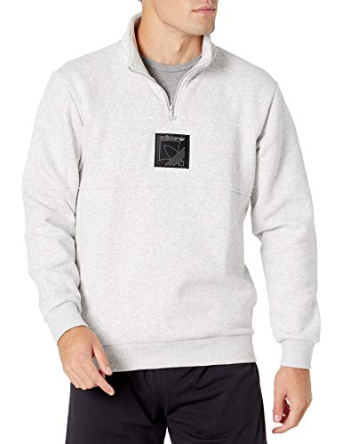 Adidas Men's Sport Icon Quarter-Zip Sweater, Light Grey Heather