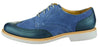 Cole Haan Men's Great Jones Wingtip II Lace Up Casual Dress Oxford Shoes, Blue