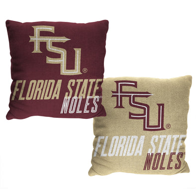 Northwest NCAA Florida State Seminoles Reverb 20 x 20 Double Sided Jacquard Accent Throw Pillow