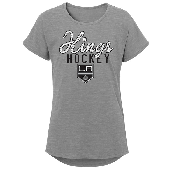 Outerstuff NHL Youth Girls Los Angeles Kings Laced Through Short Sleeve Tee