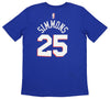 Outerstuff NBA Youth Boys Philadelphia 76ers Ben Simmons #25 Short Sleeve Shirt