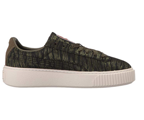 PUMA Women's Basket Platform VR Fashion Sneaker, Olive Night