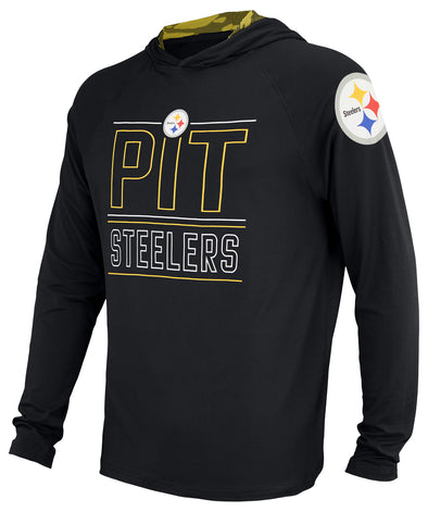 Zubaz NFL Men's Pittsburgh Steelers Team Color Active Hoodie With Camo Accents