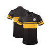 FOCO Men's NFL Pittsburgh Steelers Stripe Polo Shirt