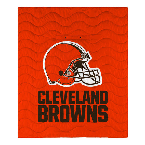 FOCO NFL Cleveland Browns Exclusive Outdoor Wearable Big Logo Blanket, 50" x 60"