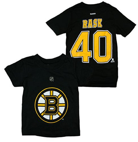 Reebok NHL Youth Boys Boston Bruins Tuukka Rask #40 Player Tee Shirt, Black