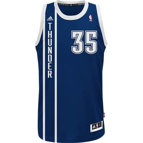 Kevin Durant 35 OKC Thunder NBA White Sewn adidas Jersey Men's SIZE M used