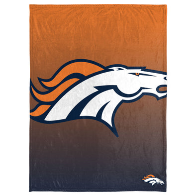 FOCO NFL Denver Broncos Gradient Micro Raschel Throw Blanket, 50 x 60
