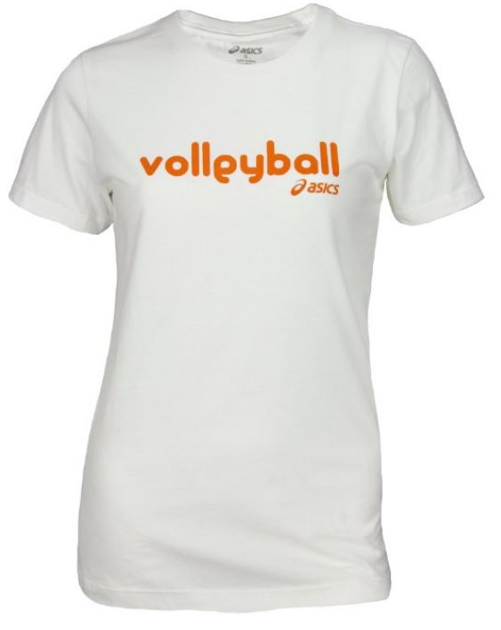ASICS Women's Glamor Girl Volleyball T-Shirt Shirt Top Tee, White