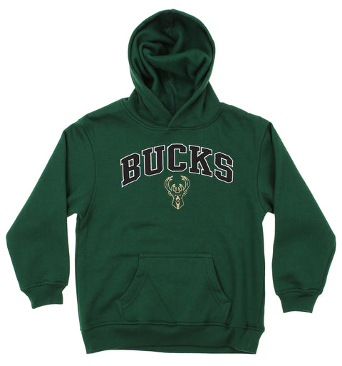OuterStuff NBA Youth Milwaukee Bucks Fleece Pullover Hoodie, Green