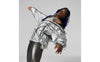 Adidas Women's Stella McCartney TruePace Metalic Running Jacket, Silver Metallic/Black