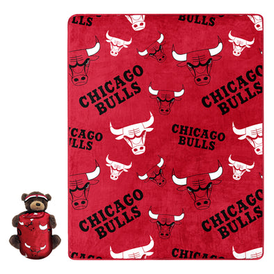 Northwest NBA Chicago Bulls Plush Bear Hugger With 40" X 50"  Silk Touch Throw Blanket