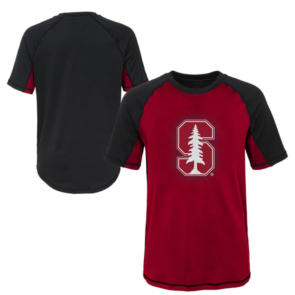 Outerstuff NCAA Youth Stanford Cardinal Color Block Rash Guard Shirt