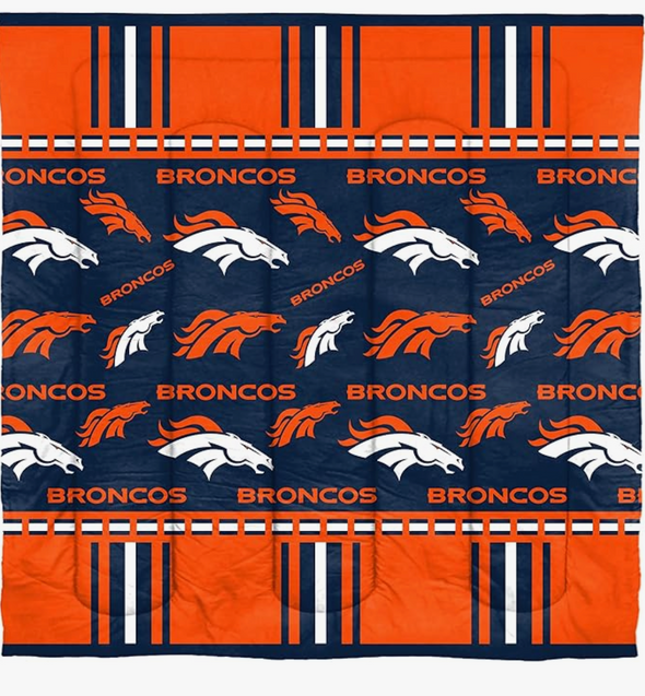 Northwest NFL Denver Broncos Rotary Bed in a Bag Set