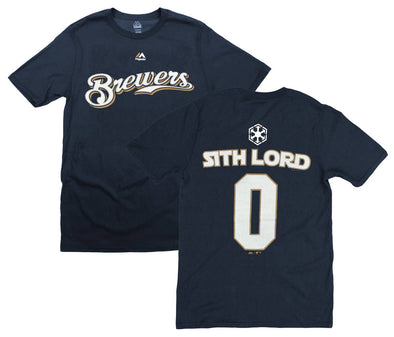 MLB Youth Milwaukee Brewers Star Wars Sith Lord #0 T-Shirt, Navy