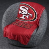 FOCO NFL San Francisco 49ers Plush Soft Micro Raschel Throw Blanket, 50 x 60