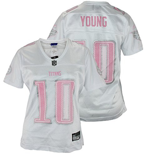 Reebok NFL Women's Assorted Tennessee Titans Vince Young #10 Replica Jersey - S / White/Pink