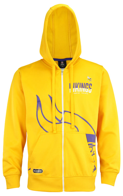 Outerstuff NFL Men's Minnesota Vikings Drill Performance Full Zip Hoodie