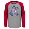 Outerstuff NBA Youth Boys Los Angeles Clippers Fadeaway Raglan Long Sleeve Tee