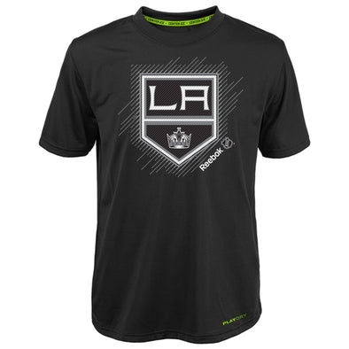 Reebok NHL Los Angeles Kings Youth (8-20) Playdry Short Sleeve Tee, Frost Logo