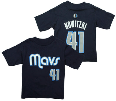 NBA Basketball Toddlers Dallas Mavericks Dirk Nowitzki #41 Player T-Shirt, Navy