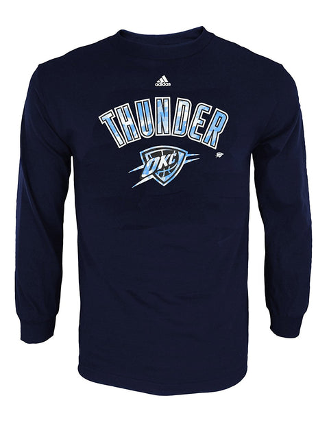 Adidas NBA Men's Oklahoma City Thunder Athletic Graphic Long Sleeve Tee, Navy