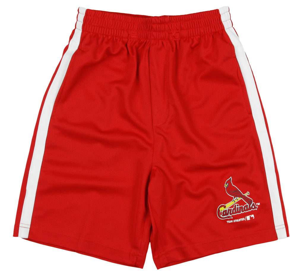 MLB St. Louis Cardinals Little Boys Kids Batters Choice Shorts, Red