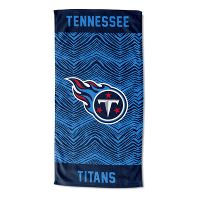 Northwest Tennessee Titans NFL Classic Zebra Print Beach Towel, 30x60