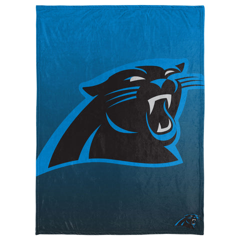 FOCO NFL Carolina Panthers Gradient Micro Raschel Throw Blanket, 50 x 60