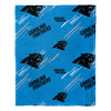 Northwest NFL Carolina Panthers Slashed Pillow and Throw Blanket Set