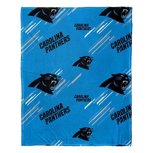 Northwest NFL Carolina Panthers Slashed Pillow and Throw Blanket Set