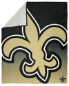 FOCO NFL New Orleans Saints Gradient Micro Raschel Throw Blanket, 50 x 60