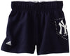 Adidas MLB Youth Girls New York Yankees Rhinestone Roll Over Short Shorts