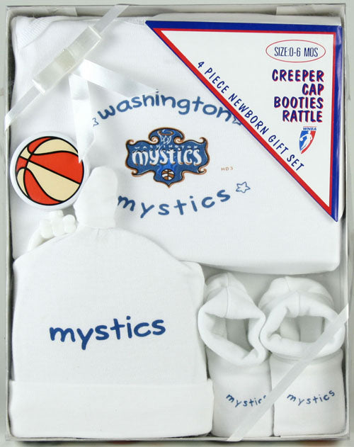 WNBA Newborn Baby Washington Mystics Three Piece Boxed Gift Set