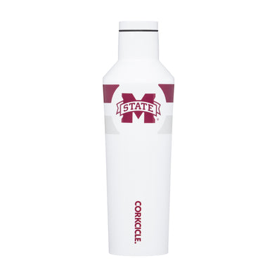 Corkcicle Mississippi State Bulldogs NCAA 2 Pack Canteen 16oz Modernist White Gym Stripe