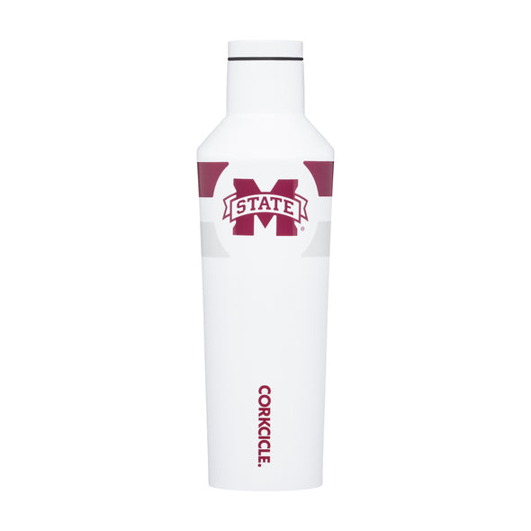 Corkcicle Mississippi State Bulldogs NCAA 2 Pack Canteen 16oz Modernist White Gym Stripe